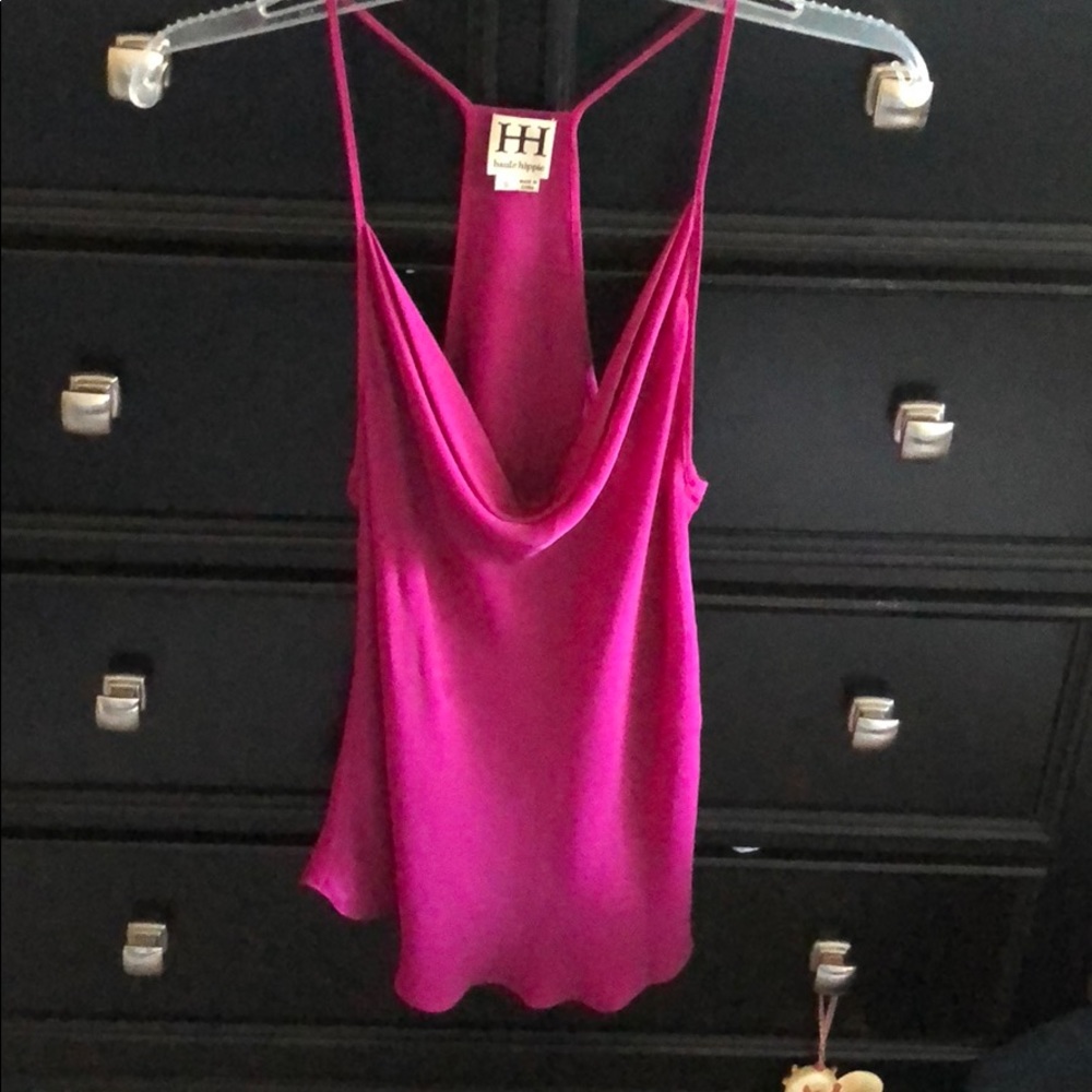 Fuchsia pink Haute hippie top